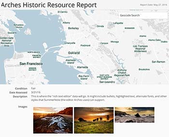 Resource Report in Arches 4